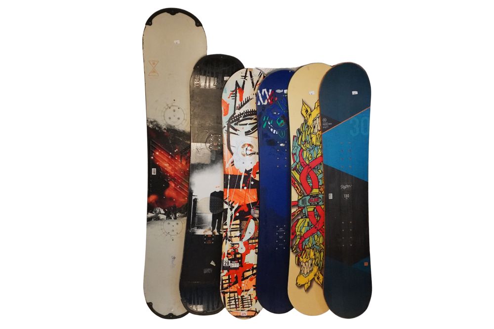 3x Deski snowboardowe różne modele, pakiet snowboardowy