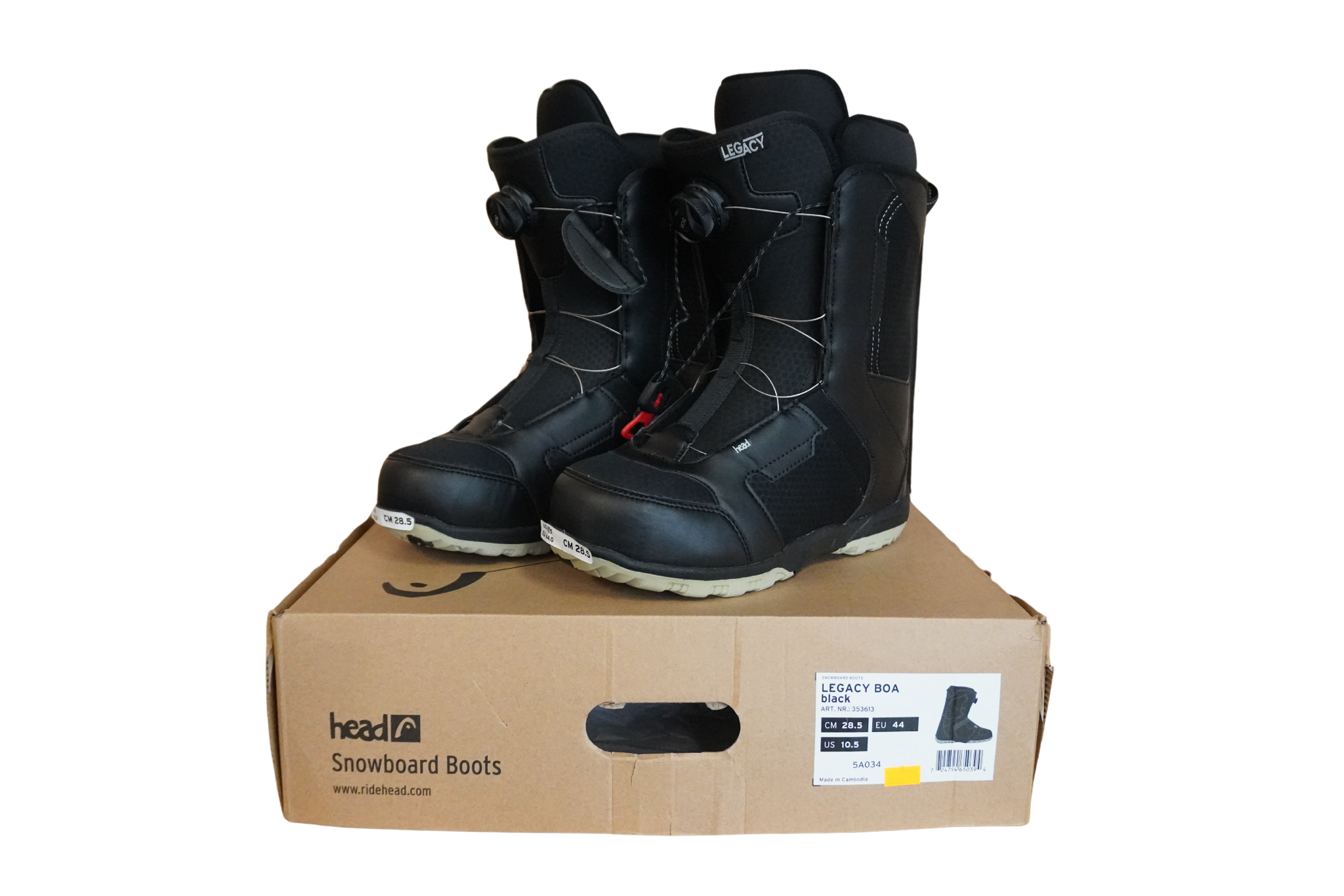 NOWE Buty Snowboardowe HEAD LEGACY BOA – rozmiar 44, czarne