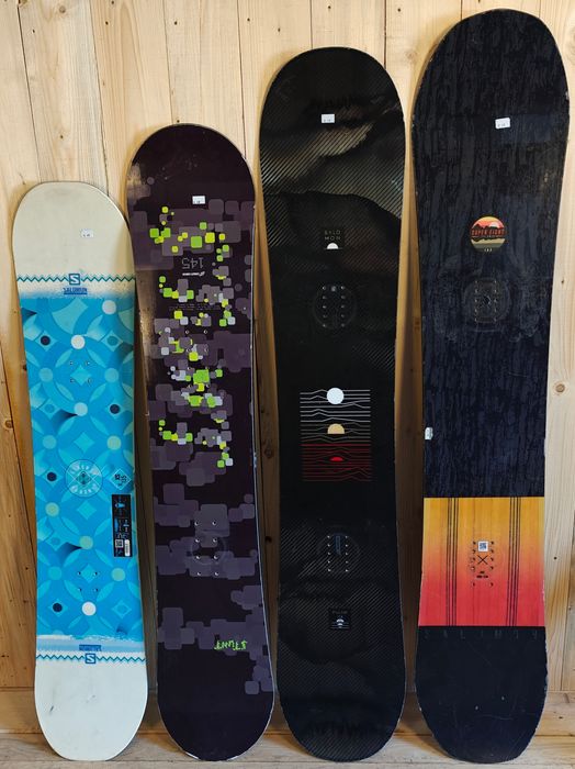 3x Deski snowboardowe, pakiet snowboardowy