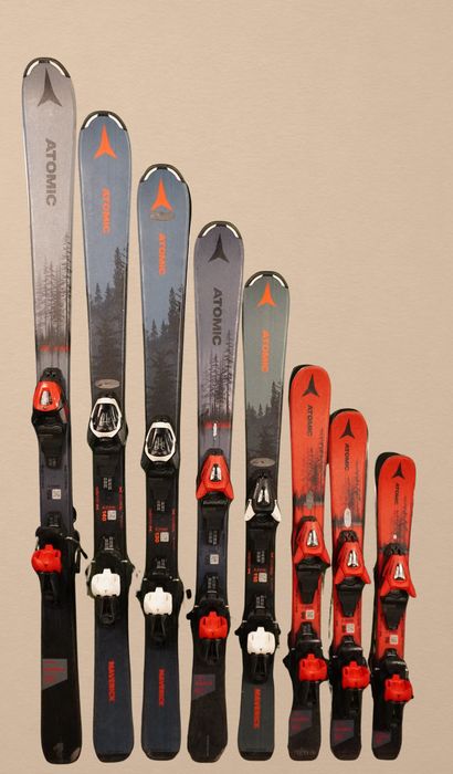 13x Narty zjazdowe Atomic Maverick Junior, pakiet nart